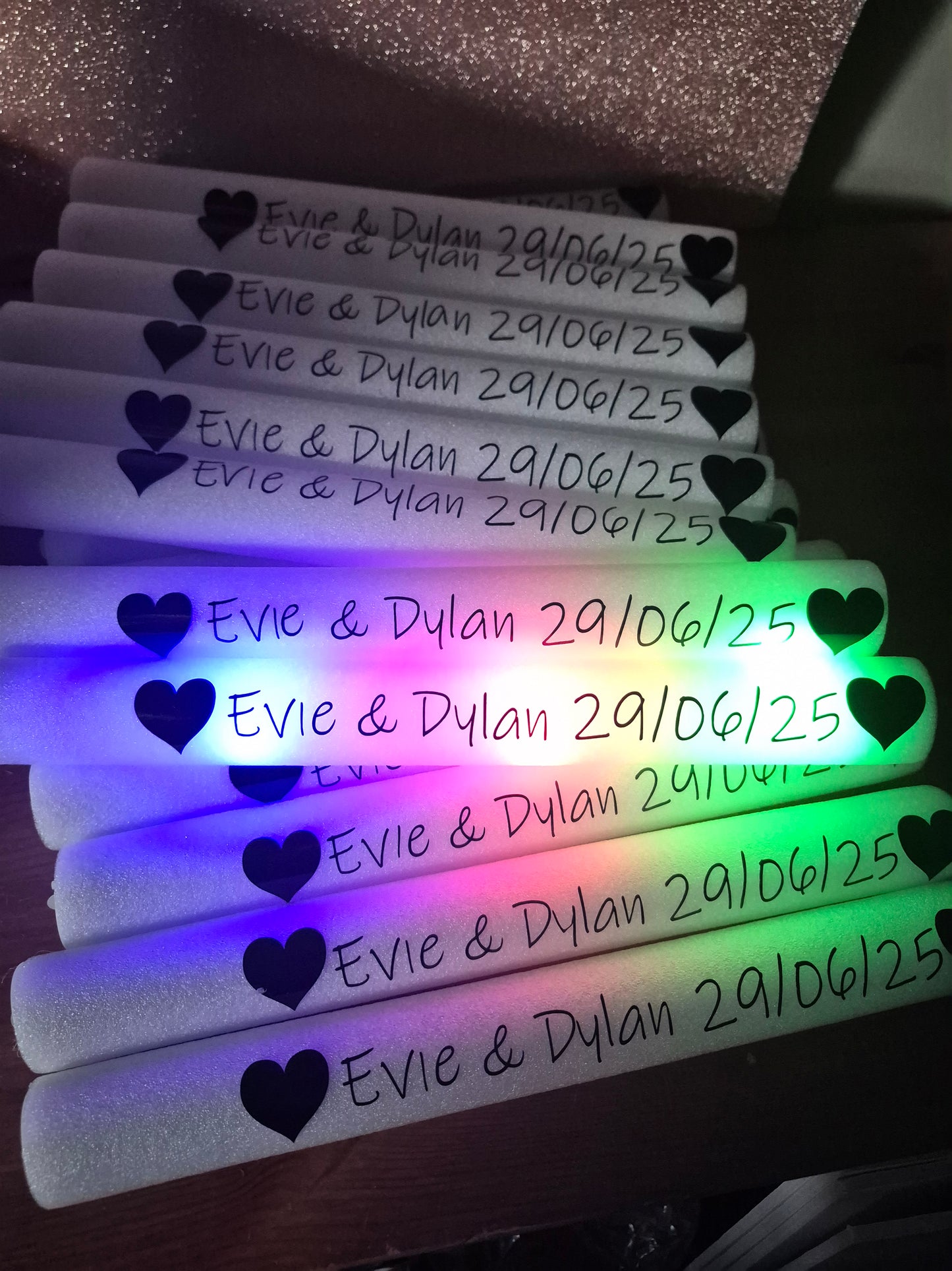 Personalised Light-Up Foam Glow Sticks