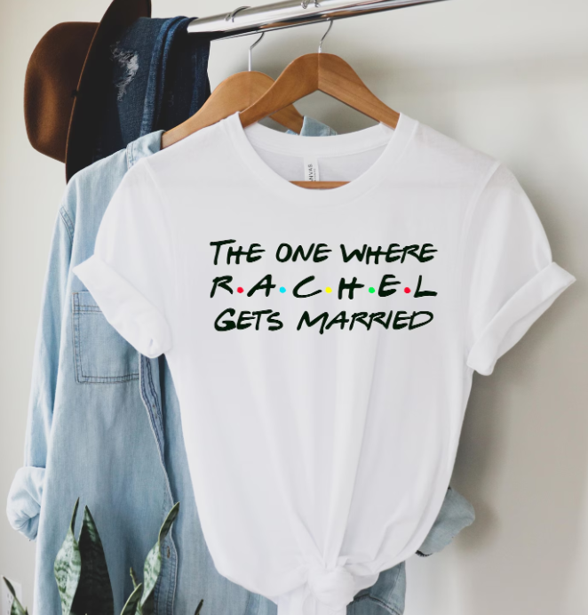 Personalised Friends Hen party T-shirts, Team Bride, Bride Squad Shirts, Bridesmaid Designs