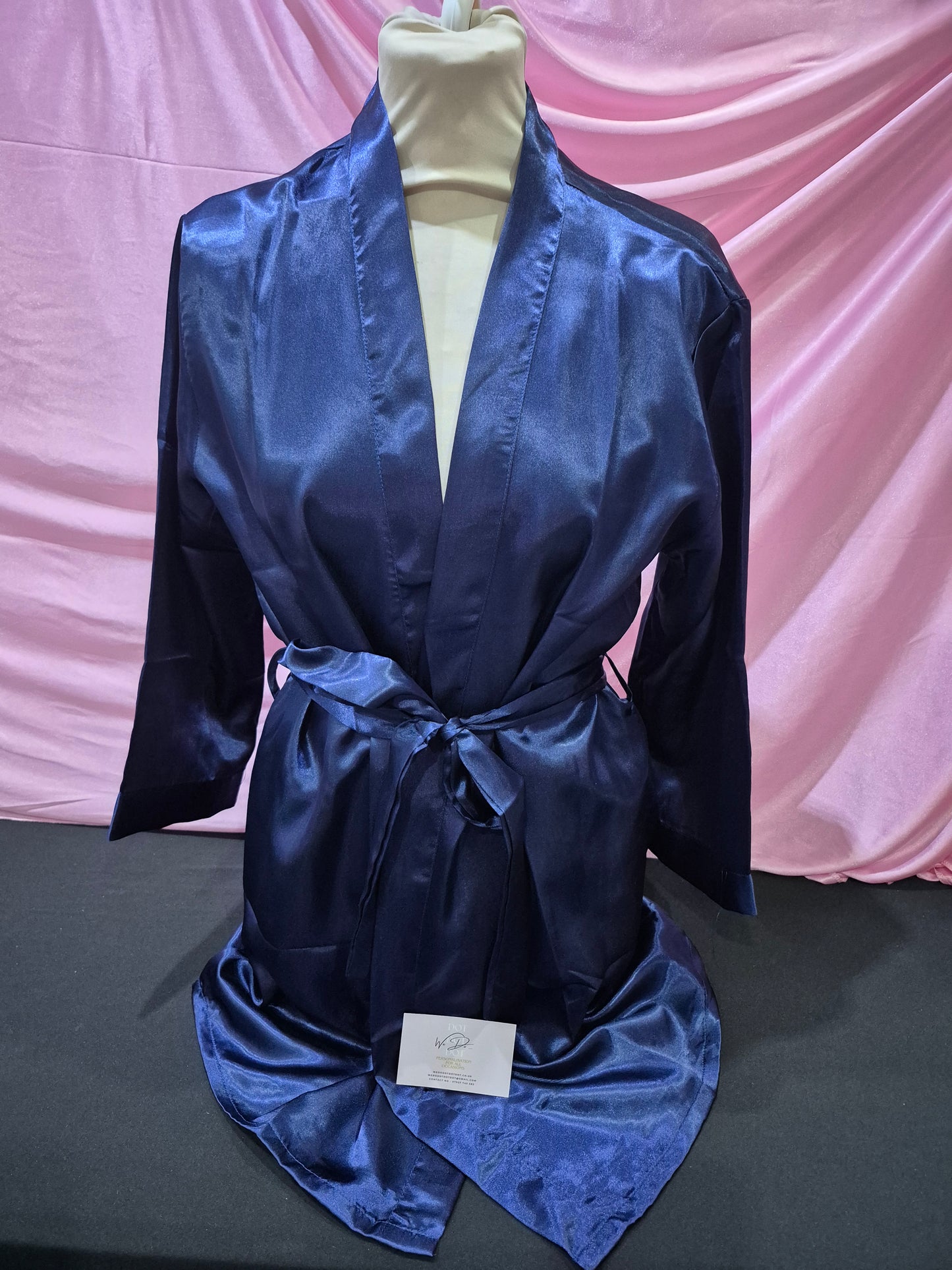 Wedding Satin Robe - Personalised Name with Wedding Role