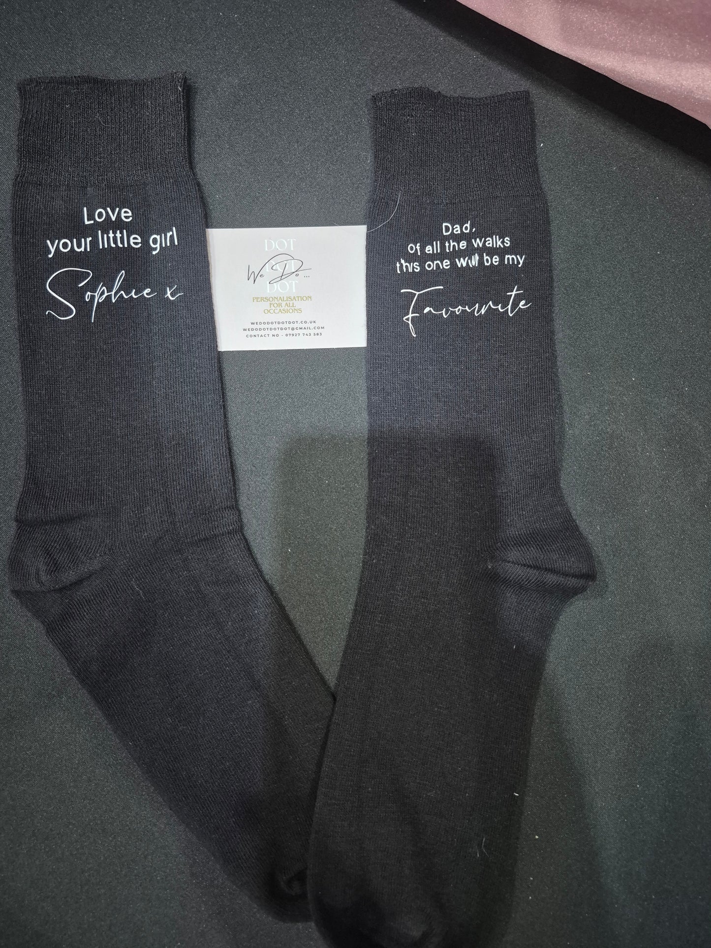 Wedding Socks - father of the bride gifts, father of the bride socks, special socks for a special walk, father of the bride, grooms socks