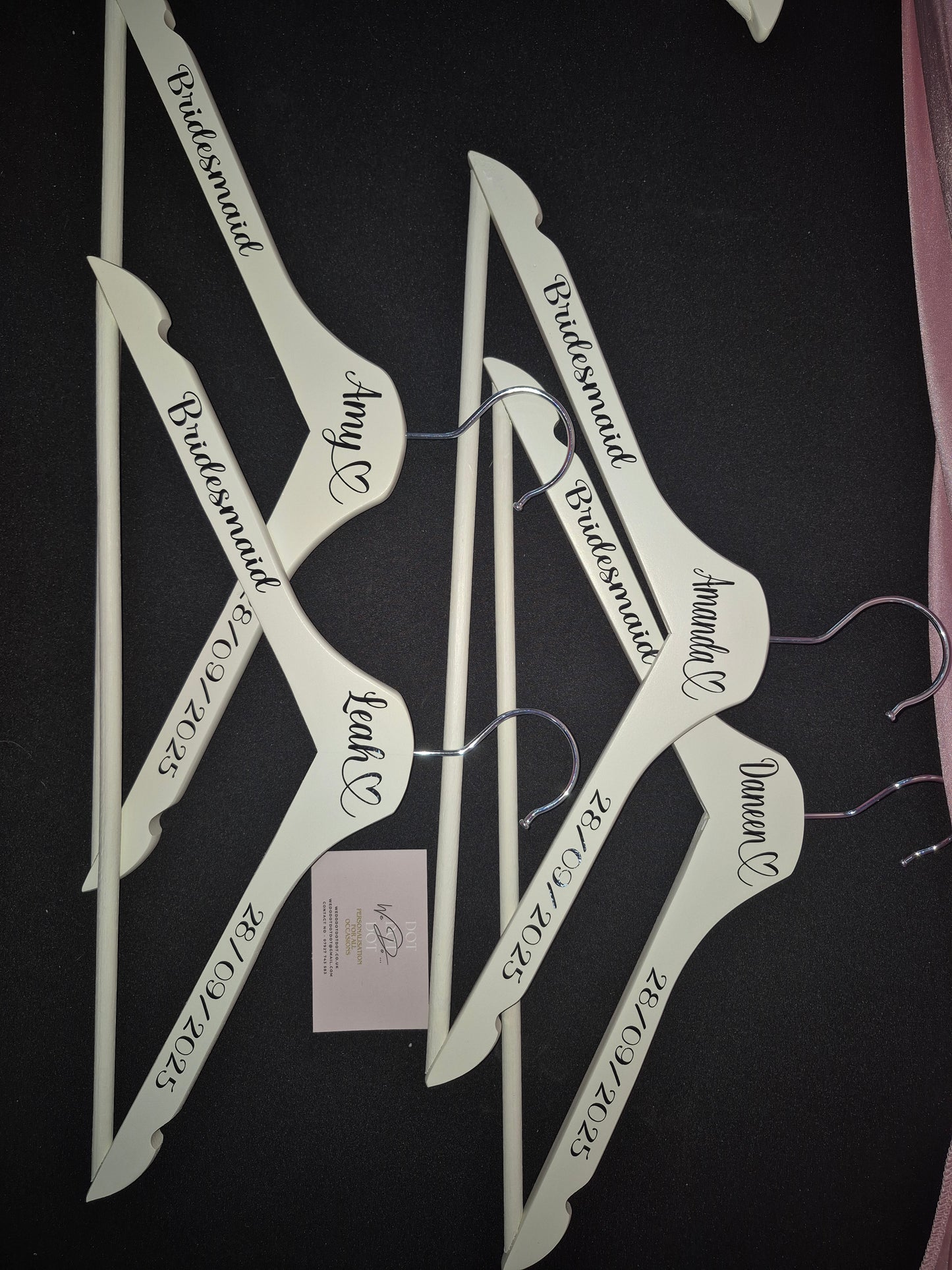 Personalised Wedding Hangers, Bridesmaid Wedding hangers, Bridal party gift, Maid of Honour dress hanger, Wedding Dress Hanger,