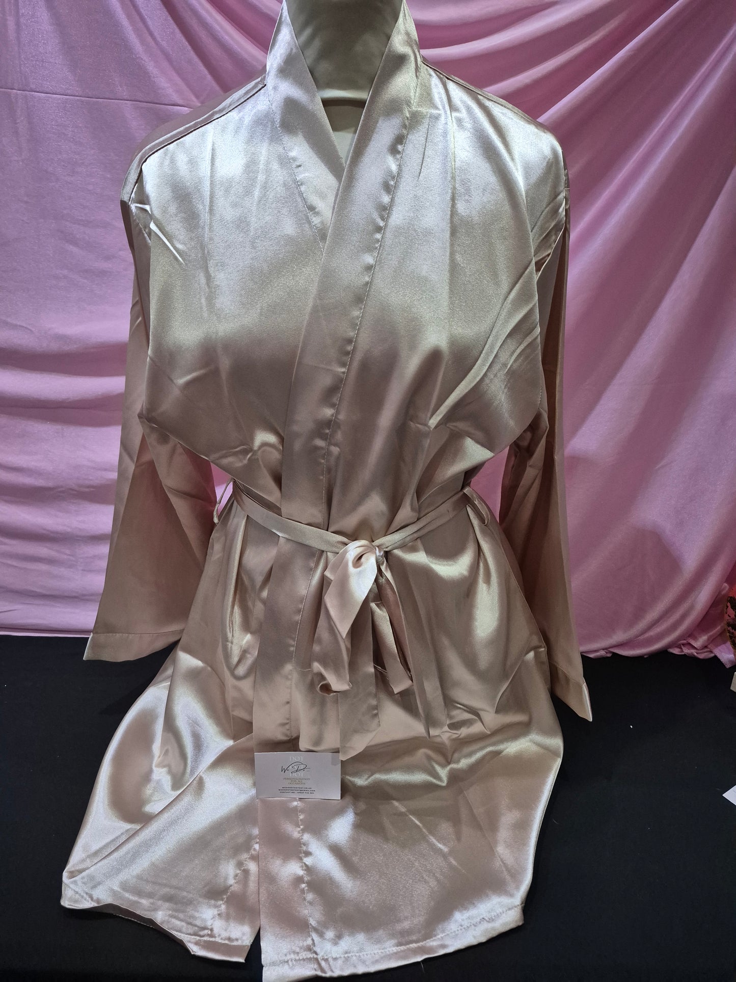 Wedding Satin Robe - Diamante Wedding Role