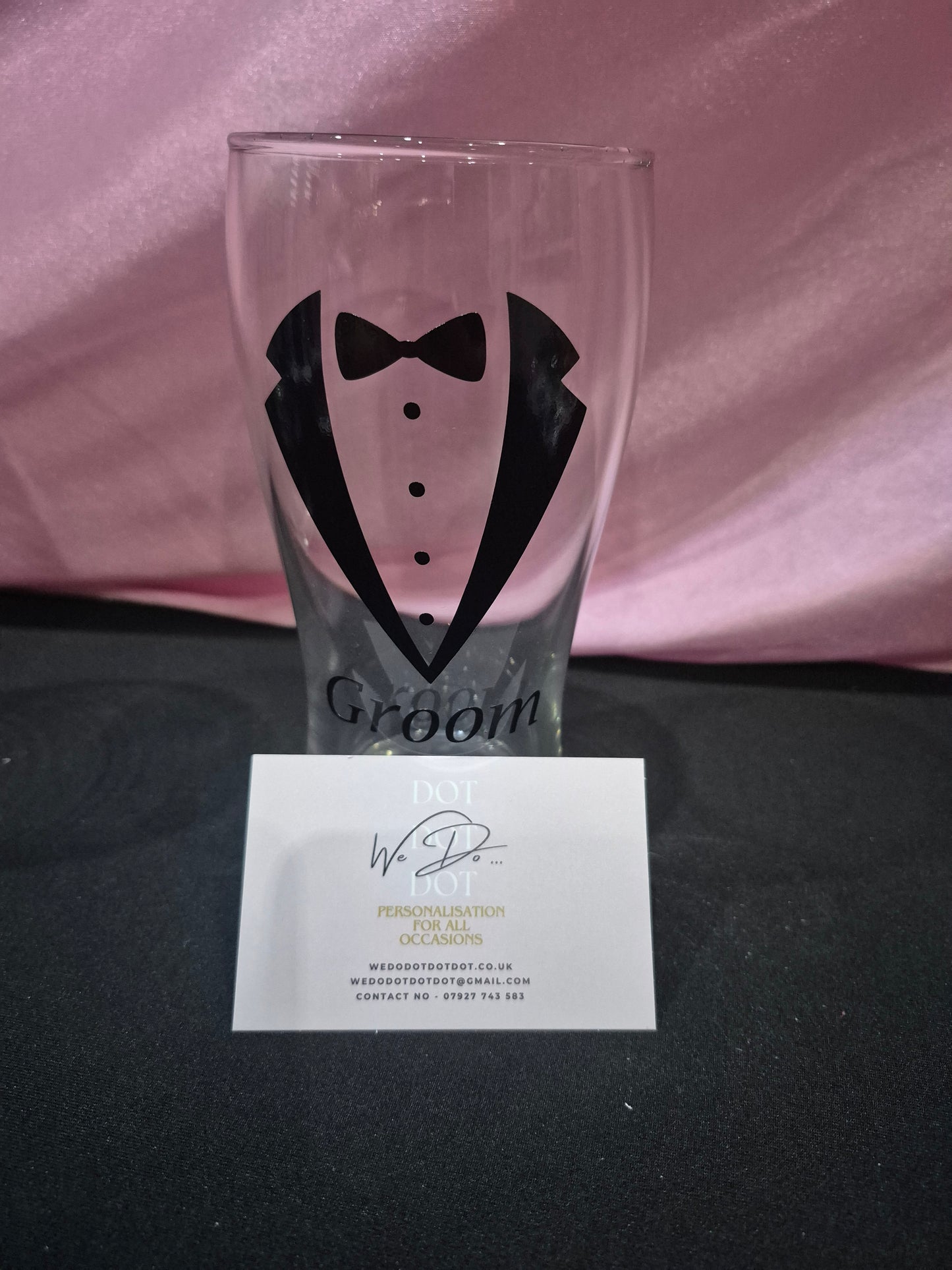Wedding Themed Pint Glass / Best Man Glass / Groomsman Gift / Wedding Gift / Usher Gift / Pint / Prom / Father of the Bride/Groom