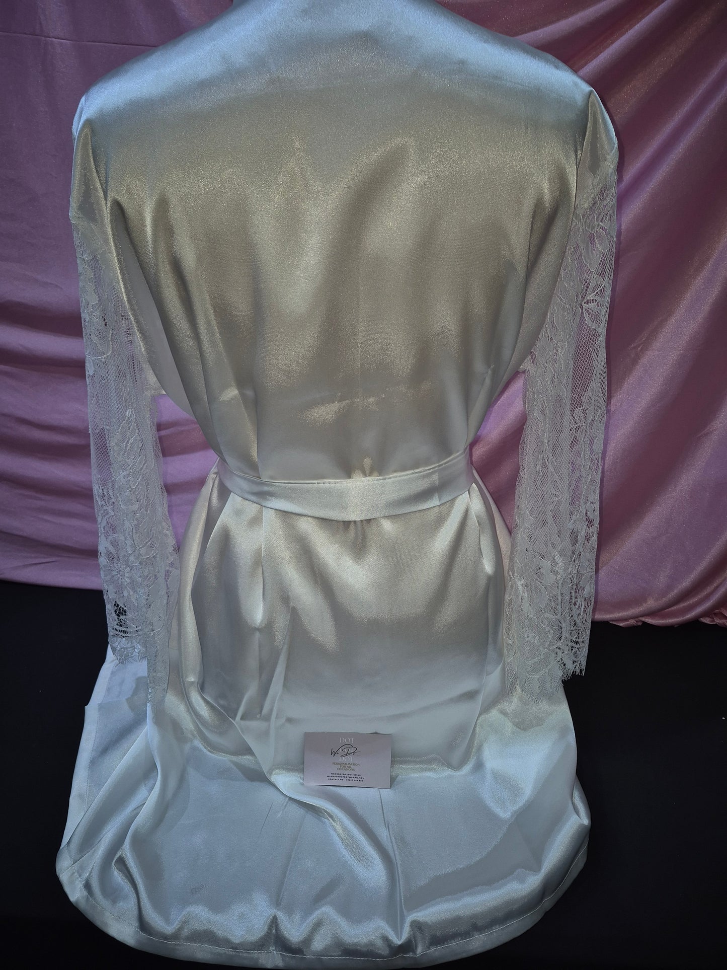 Wedding Satin Robe - Diamante Wedding Role
