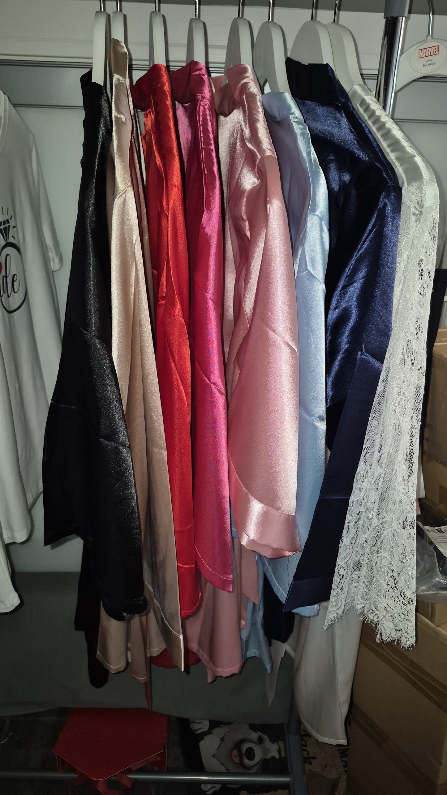 Wedding Satin Robe - Diamante Wedding Role