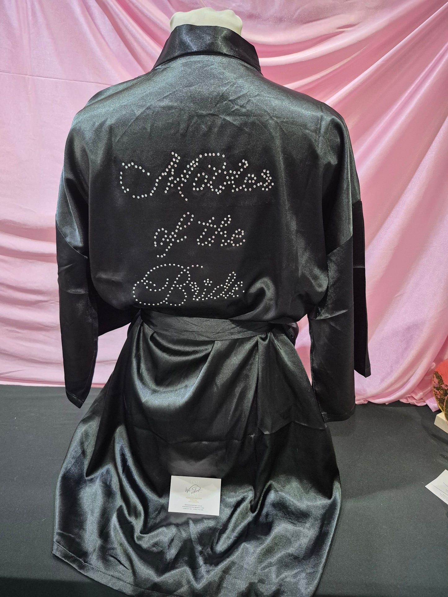Wedding Satin Robe - Diamante Wedding Role