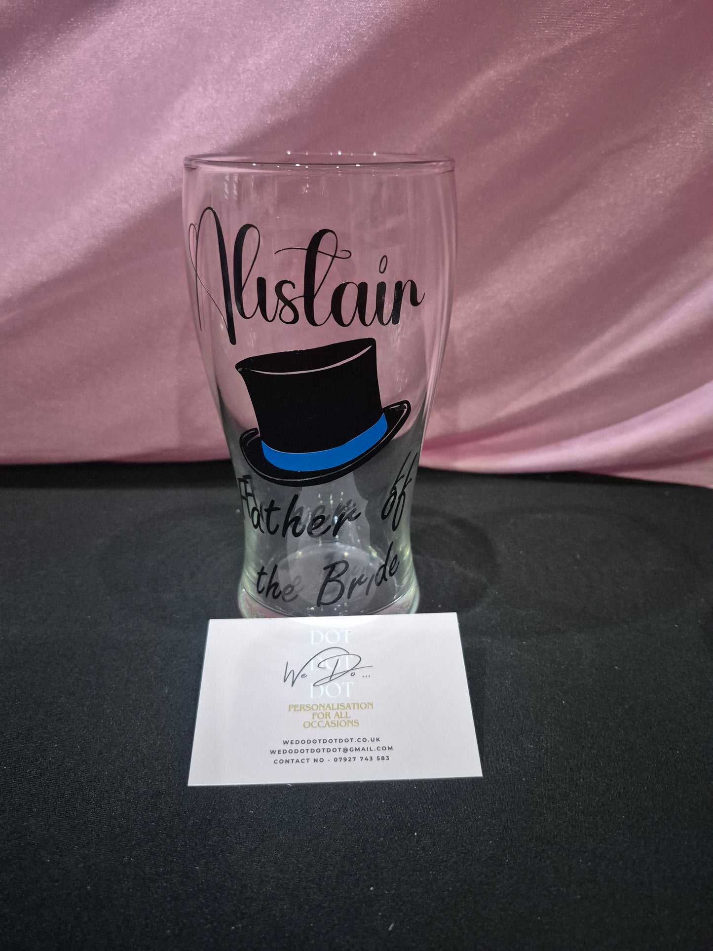 Wedding Themed Pint Glass / Best Man Glass / Groomsman Gift / Wedding Gift / Usher Gift / Pint / Prom / Father of the Bride/Groom