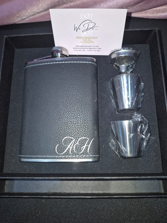 Personalized 8oz Leather Flask for Men, Personalized Hip Flask, Groomsmen Gifts, Custom Groomsmen Flask, Best Man Gifts, Groomsmen Proposal