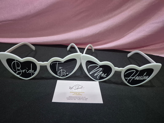 Custom Sunglasses, Personalised for hen Do's, Weddings, Stag Do's, Birthdays and many more