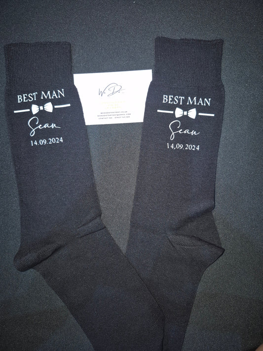 Wedding Socks - Groom Socks, Groomsman socks, Bestman socks, Father of the Bride, Groomsman gifts, bestman gifts, socks for the groom