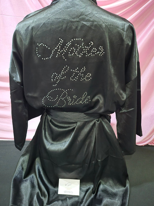 Wedding Satin Robe - Diamante Wedding Role