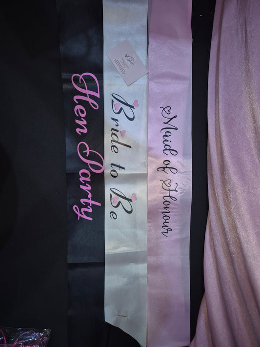 Personalised Sashes
